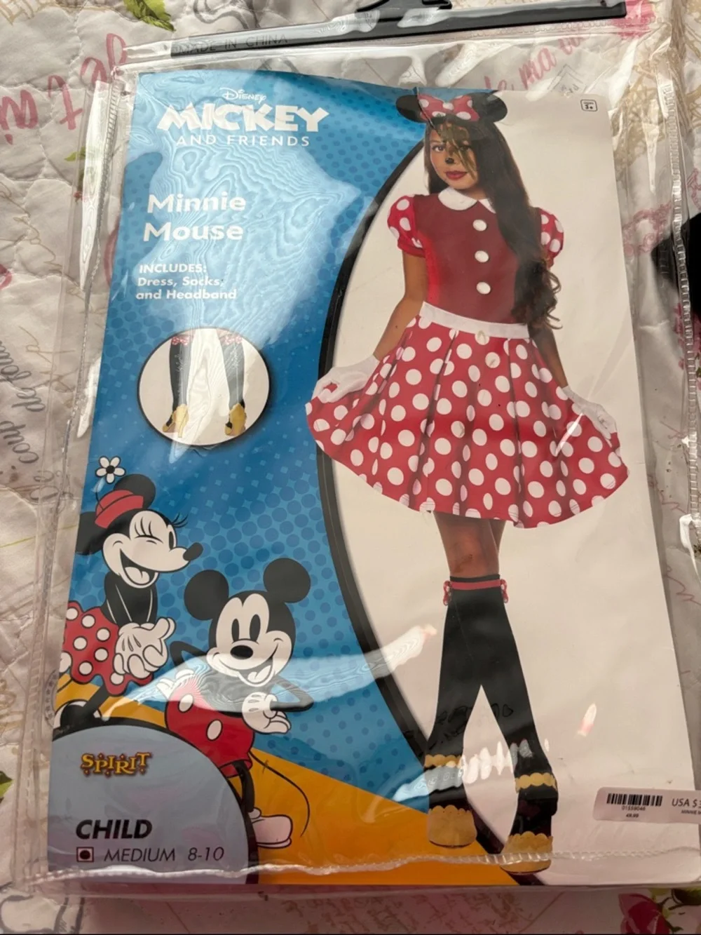 Disney Red & White Polka Dot Minnie Costume Set with Headband - Picture 2 of 3